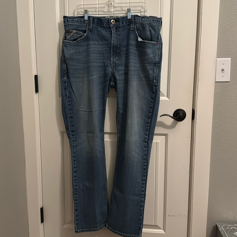 Ariat Blue Relaxed Fit Jeans with Faded Wash